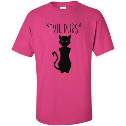 Halloween Black Cat T-shirt Evil Purs Mean Kitty Lovers Gift T-shirt Heliconia