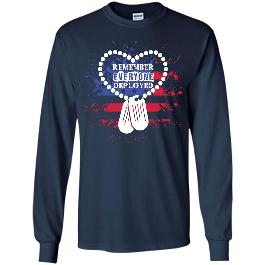 Military T-shirt RED Remember Everyone Deployed Navy