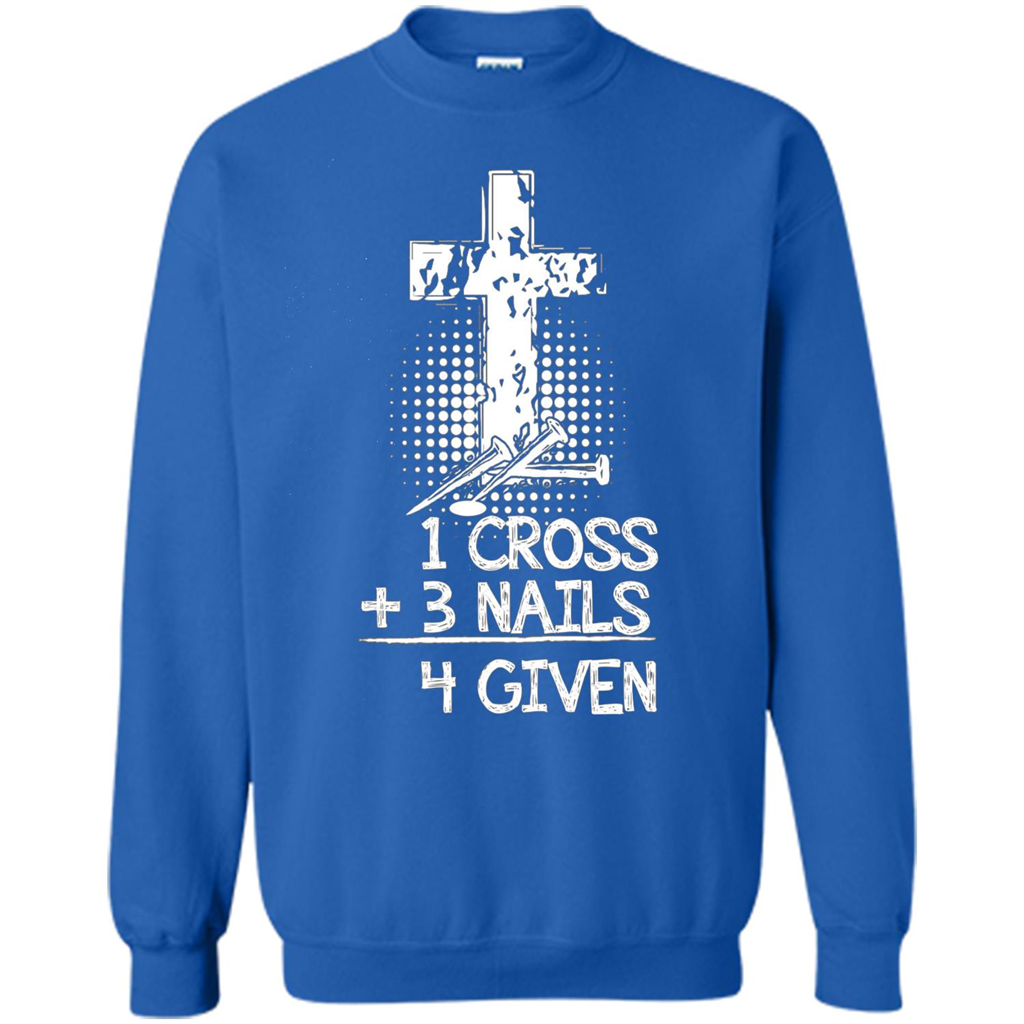 Christian T-shirt 1 Cross 3 Nails 4 Given T-shirt Royal