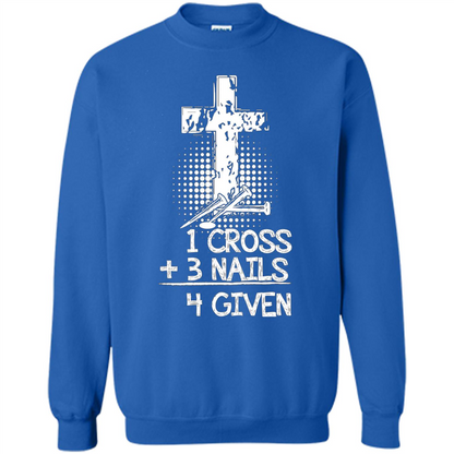 Christian T-shirt 1 Cross 3 Nails 4 Given T-shirt Royal