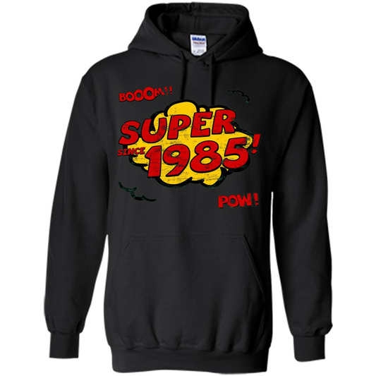 Birthday Gift T-shirt Super Since 1985 Black