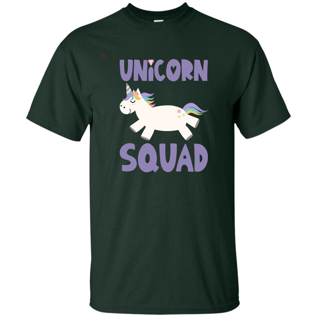 Unicorn Squad T-shirts Rainbow Fantasy Gift Princess Costume T-shirt Forest Green
