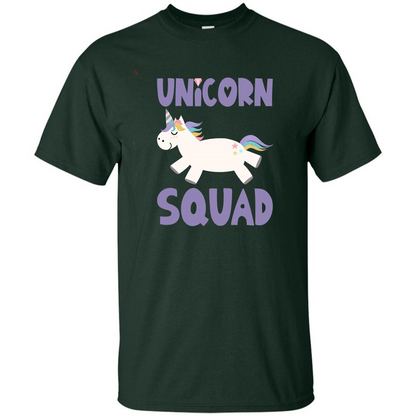 Unicorn Squad T-shirts Rainbow Fantasy Gift Princess Costume T-shirt Forest Green