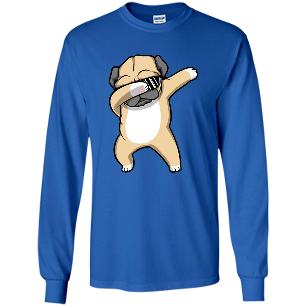 Dabbing Pug T-shirt Funny Cute Dog Dab Dance T-Shirt Royal