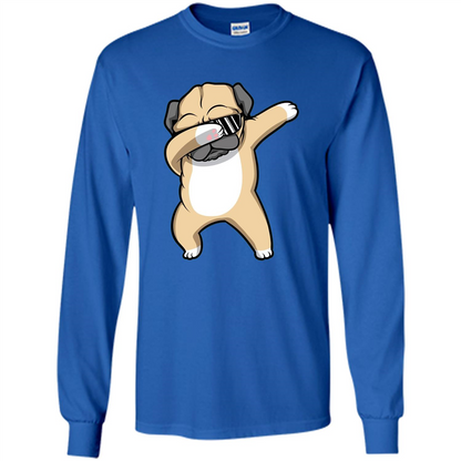 Dabbing Pug T-shirt Funny Cute Dog Dab Dance T-Shirt Royal