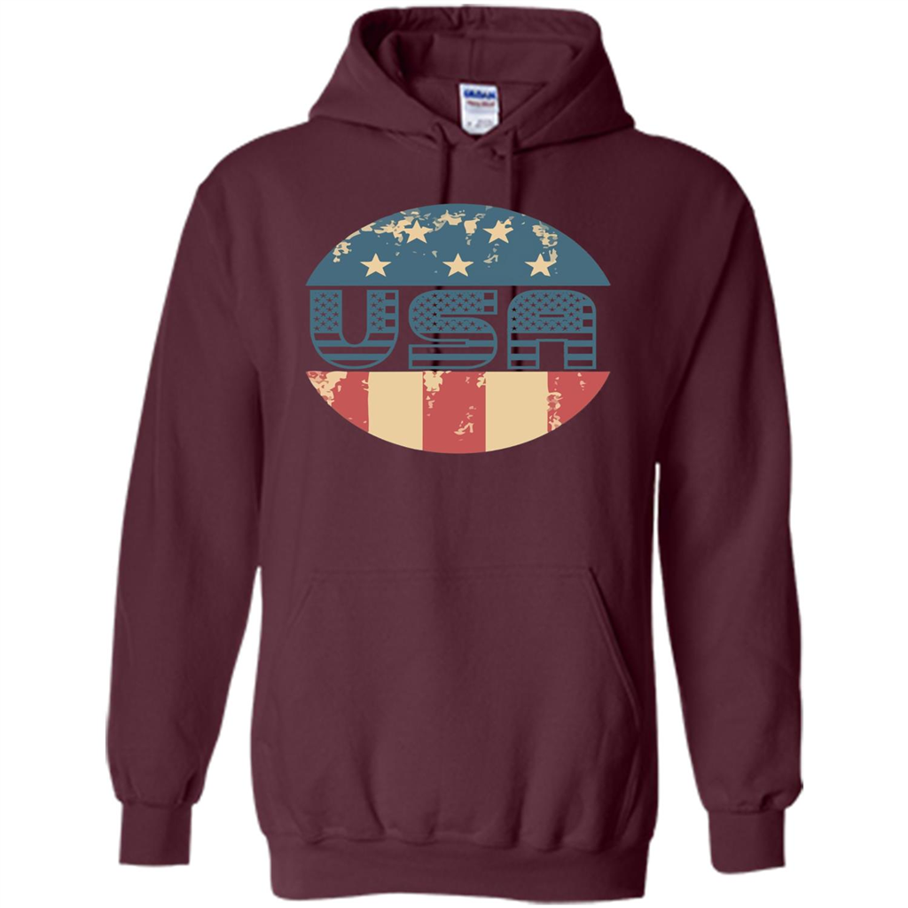 Independence Day T-shirt USA 4th Of July Flag Maroon
