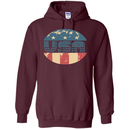 Independence Day T-shirt USA 4th Of July Flag Maroon