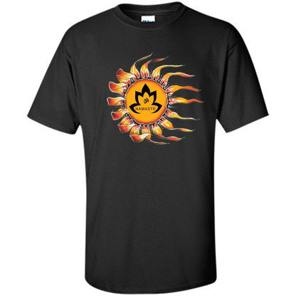 Yoga T-shirt Sleepy Sun Namaste Lotus Black