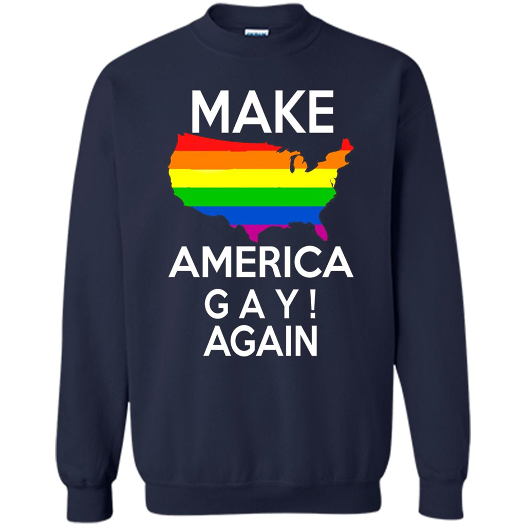 LGBT Pride T-shirt Make America Gay Again Tshirt Navy