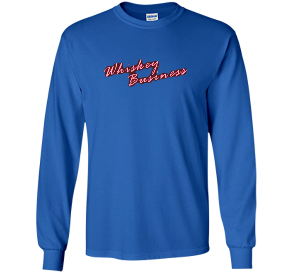 Whiskey Business Drinking 80's T-shirt shirt Royal