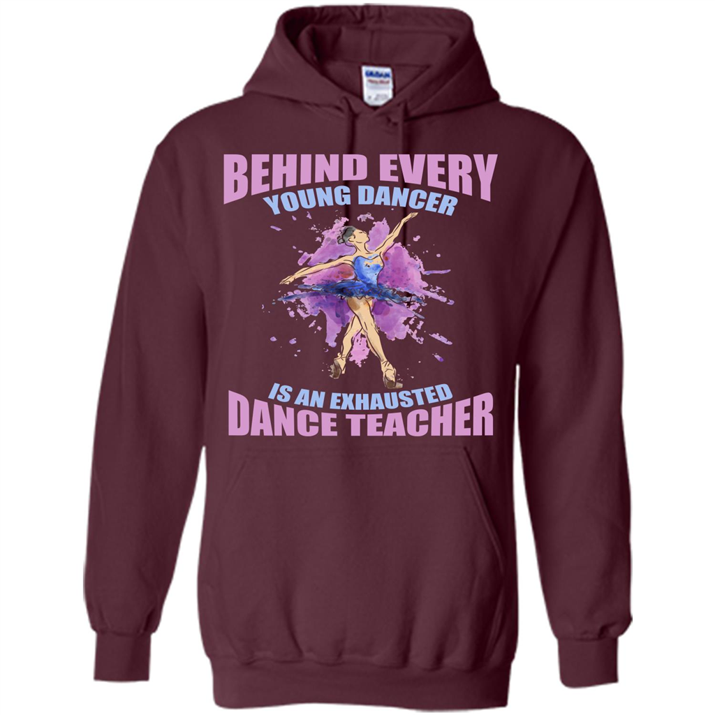 Dancer T-shirt Behind Every Young Dancer Maroon