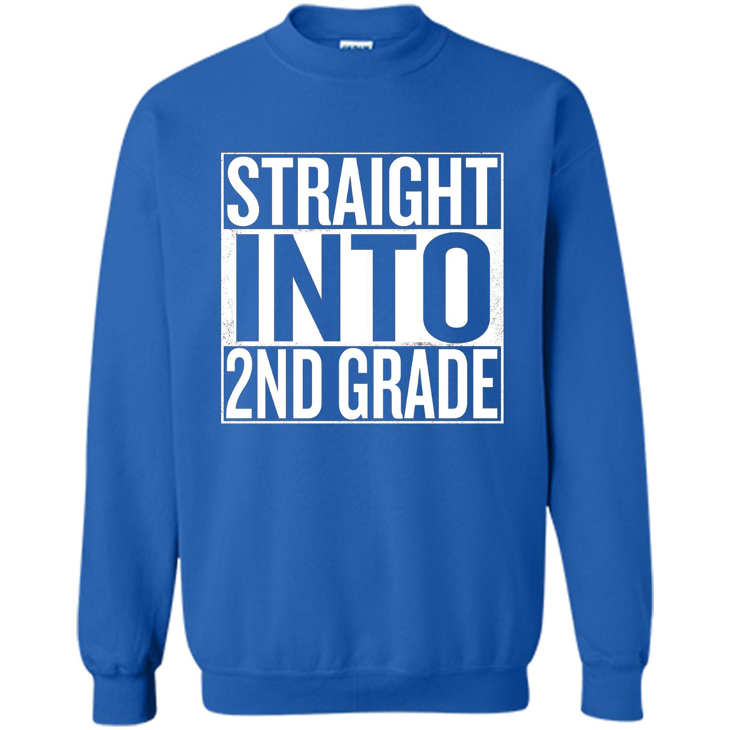 Straight Into 2nd Grade Back To School T-shirt School Day T-shirt Royal