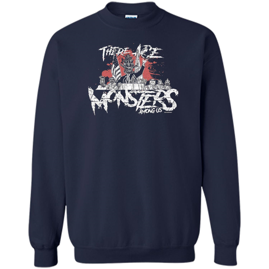 There Are Monsters Among Us T-shirt Navy