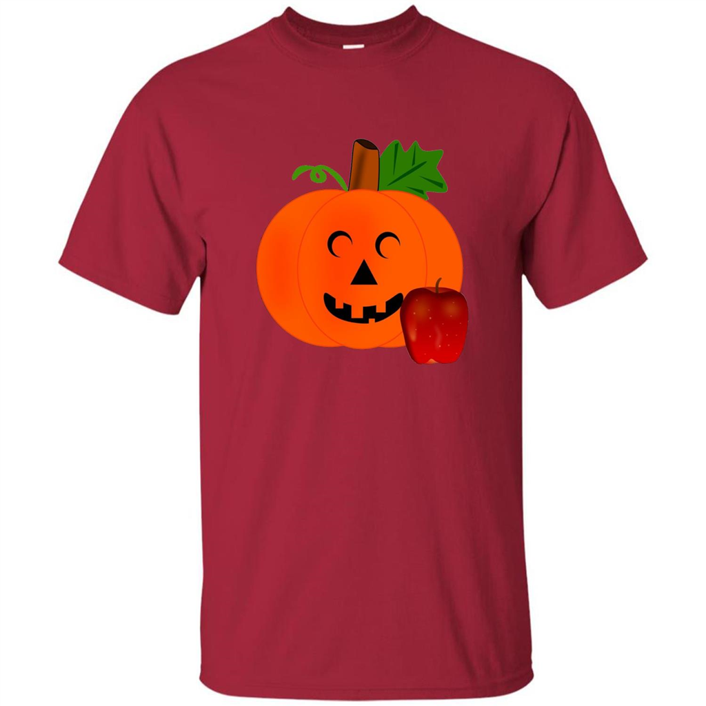 Cute Teacher Pumpkin Apple Halloween Costume T-shirt Cardinal