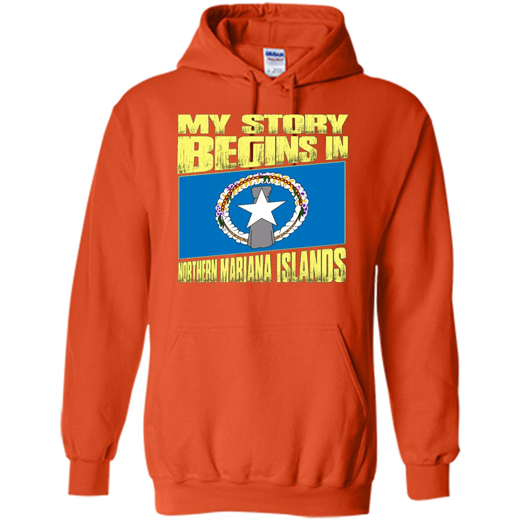 Story Begins In Northern Mariana Islands T-Shirt Orange