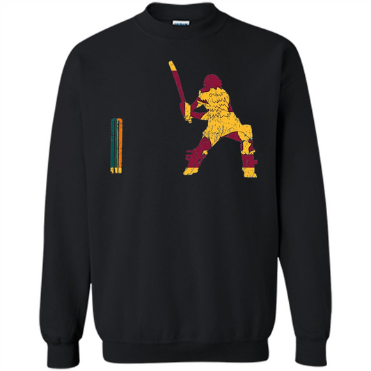 American Football T-shirt Sri Lankan Cricketer Batsman Wicket Cricket Match Black