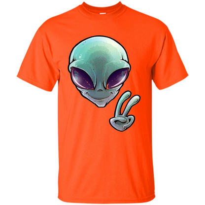 Peace Alien T-shirt Orange