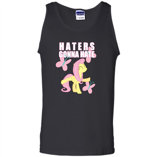 Haters Gonna Hate T-shirt Fluttershy And Butterflies Black
