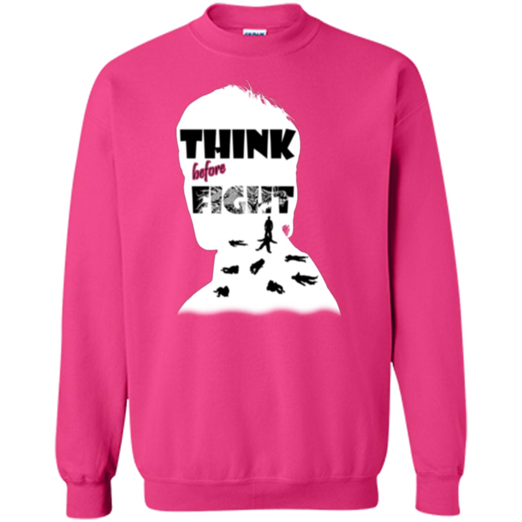 Think Before Fight T-shirt Heliconia