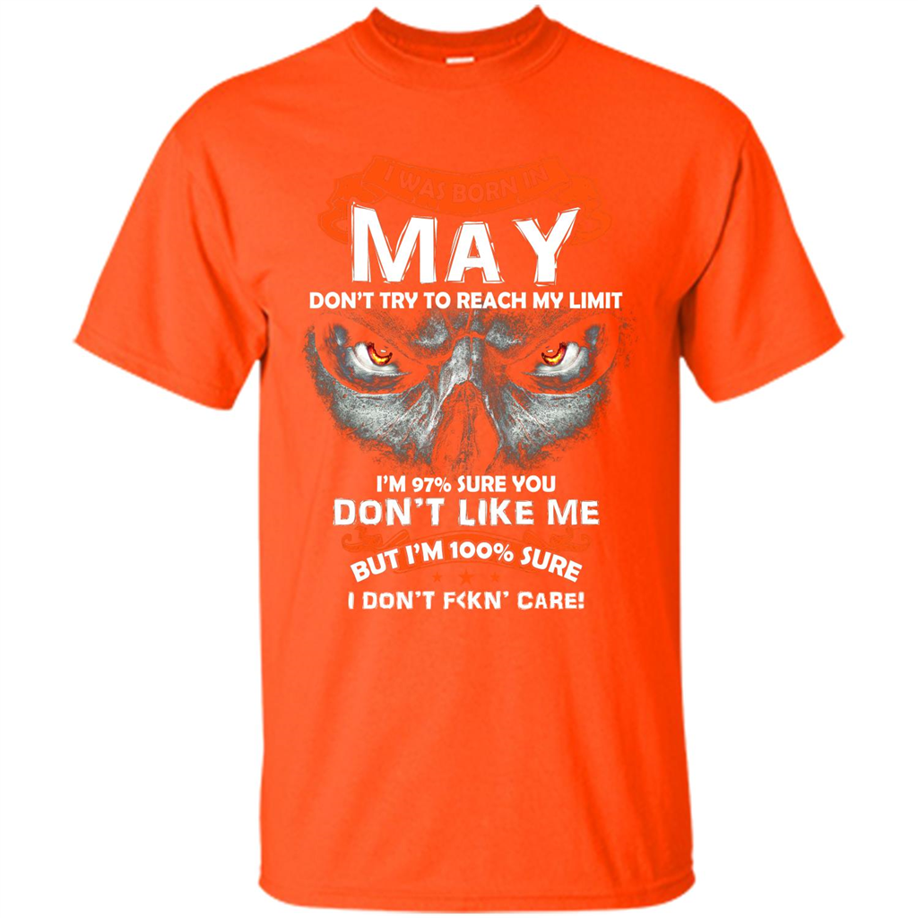 May T-shirt I Was Born In May T-shirt Orange