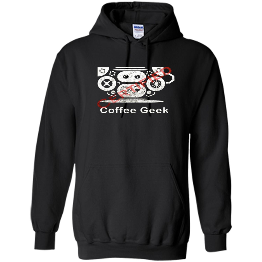 Coffee Lover T-shirt Certified Coffee Geek Black