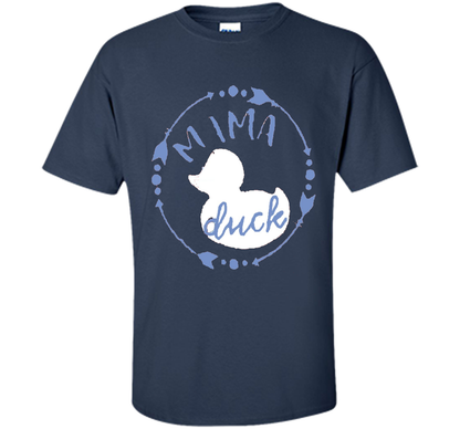 Women's Mama Duck TShirt, Mama Duck Plaid Shirt, Matching Fa shirt Navy