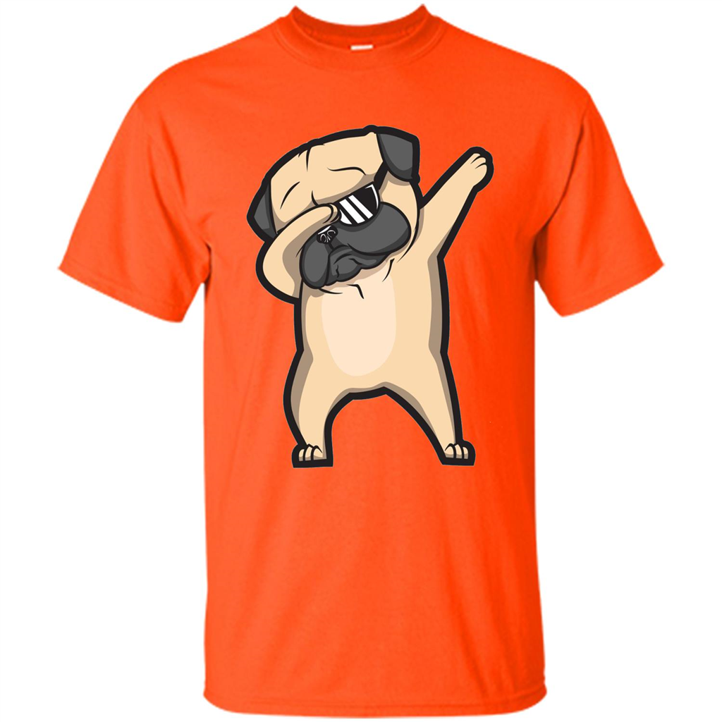 Dabbing Pug Shirt - Cute Funny Dog Dab T-shirt Orange