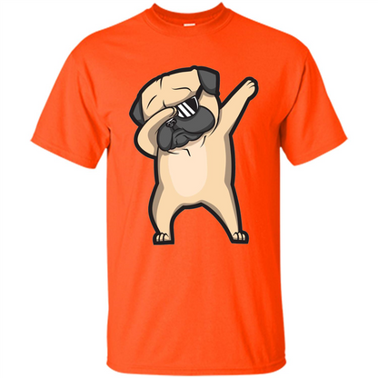 Dabbing Pug Shirt - Cute Funny Dog Dab T-shirt Orange