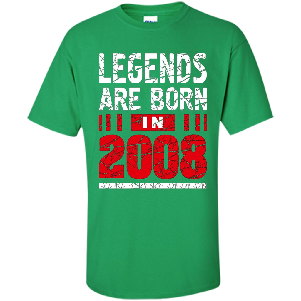 Birthday Gift T-shirt Legends Are Born In 2008 T-shirt Irish Green