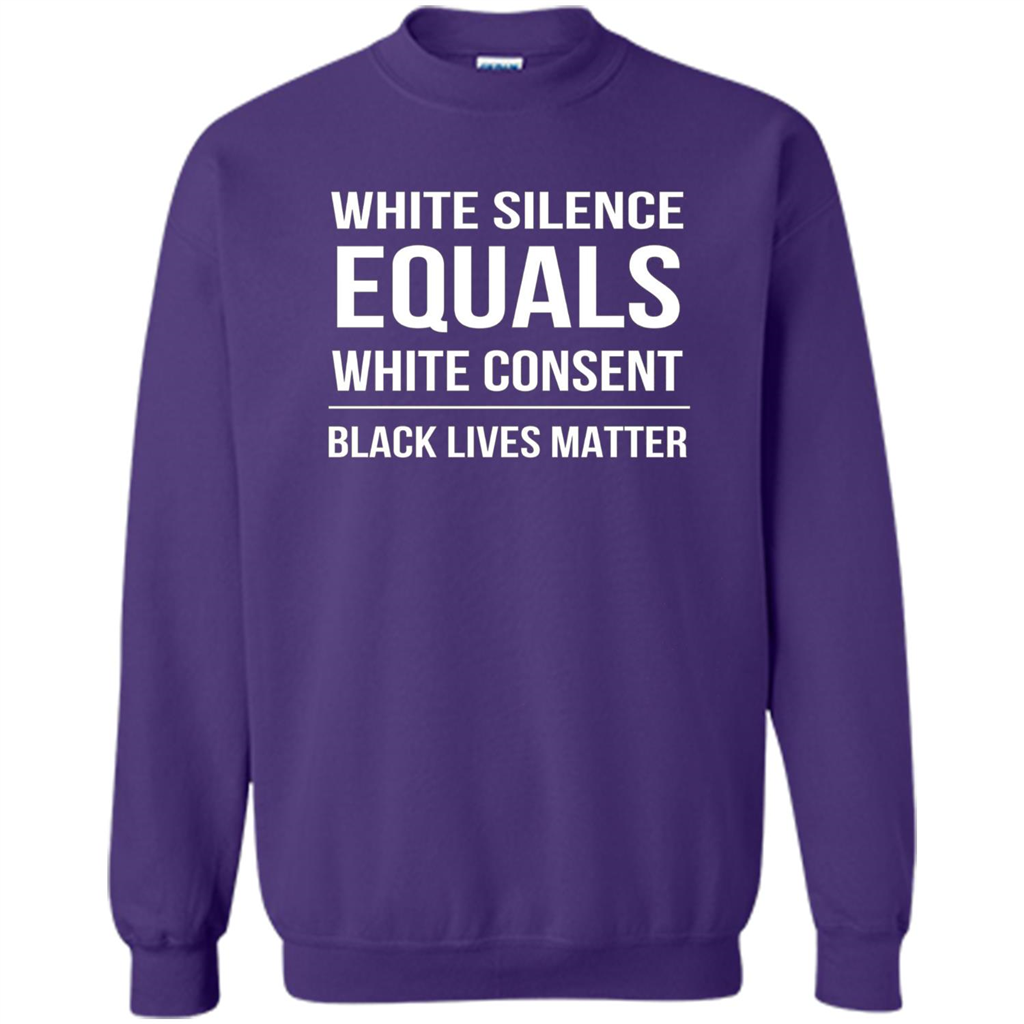 White Silence Equals White Consent Black Lives Matter T-Shirt Orange