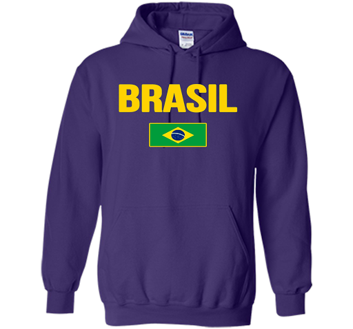 BRASIL T-shirt Brazilian National Country Flag Tee Camiseta cool shirt Purple