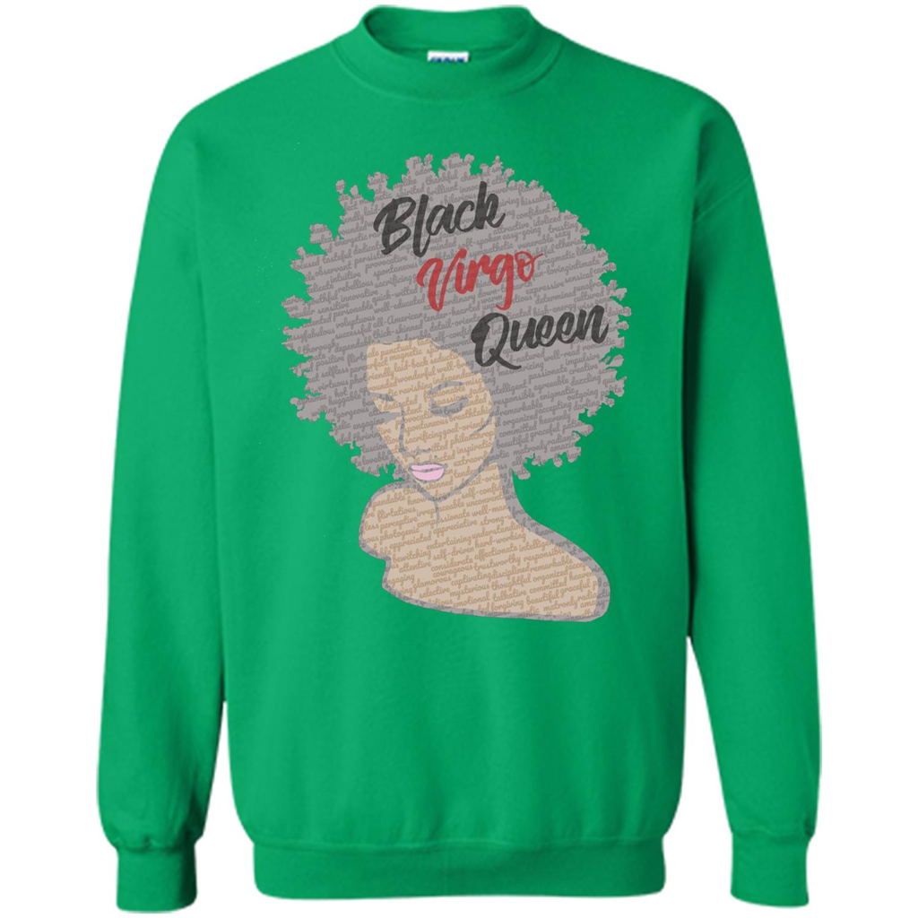 Black Virgo Queen T-shirt Irish Green