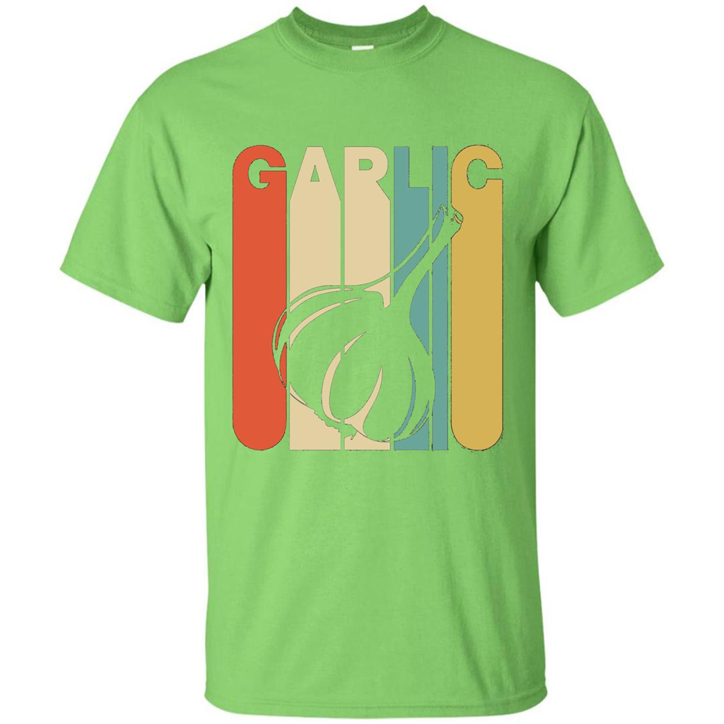 Vintage Style Garlic T-Shirt Lime