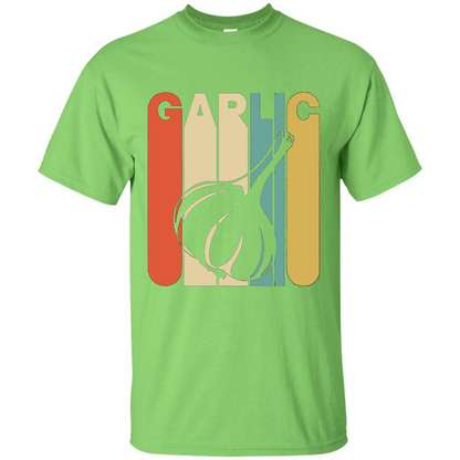 Vintage Style Garlic T-Shirt Lime