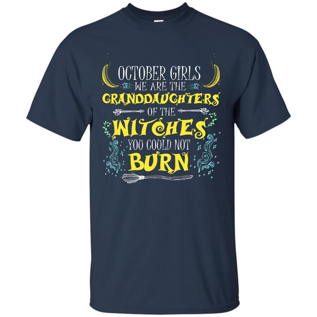 Halloween T-shirt October Girls T-shirt Navy