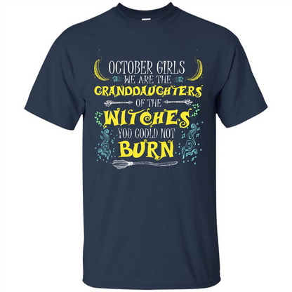Halloween T-shirt October Girls T-shirt Navy
