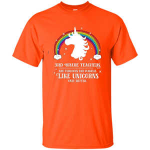 Third Grade T-shirt 3rd Grade Teachers Fabulous Unicorn T-shirt