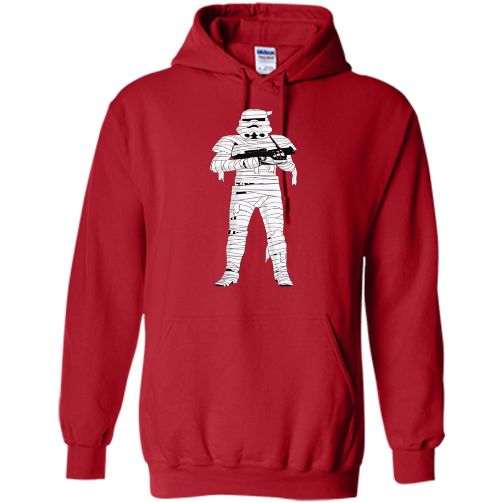 Stormtrooper Mummy Wraps Halloween T-Shirt Red