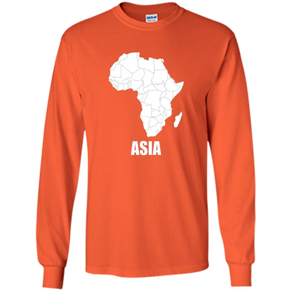 Africa Asia Funny t-shirts - Humor T-shirts Orange