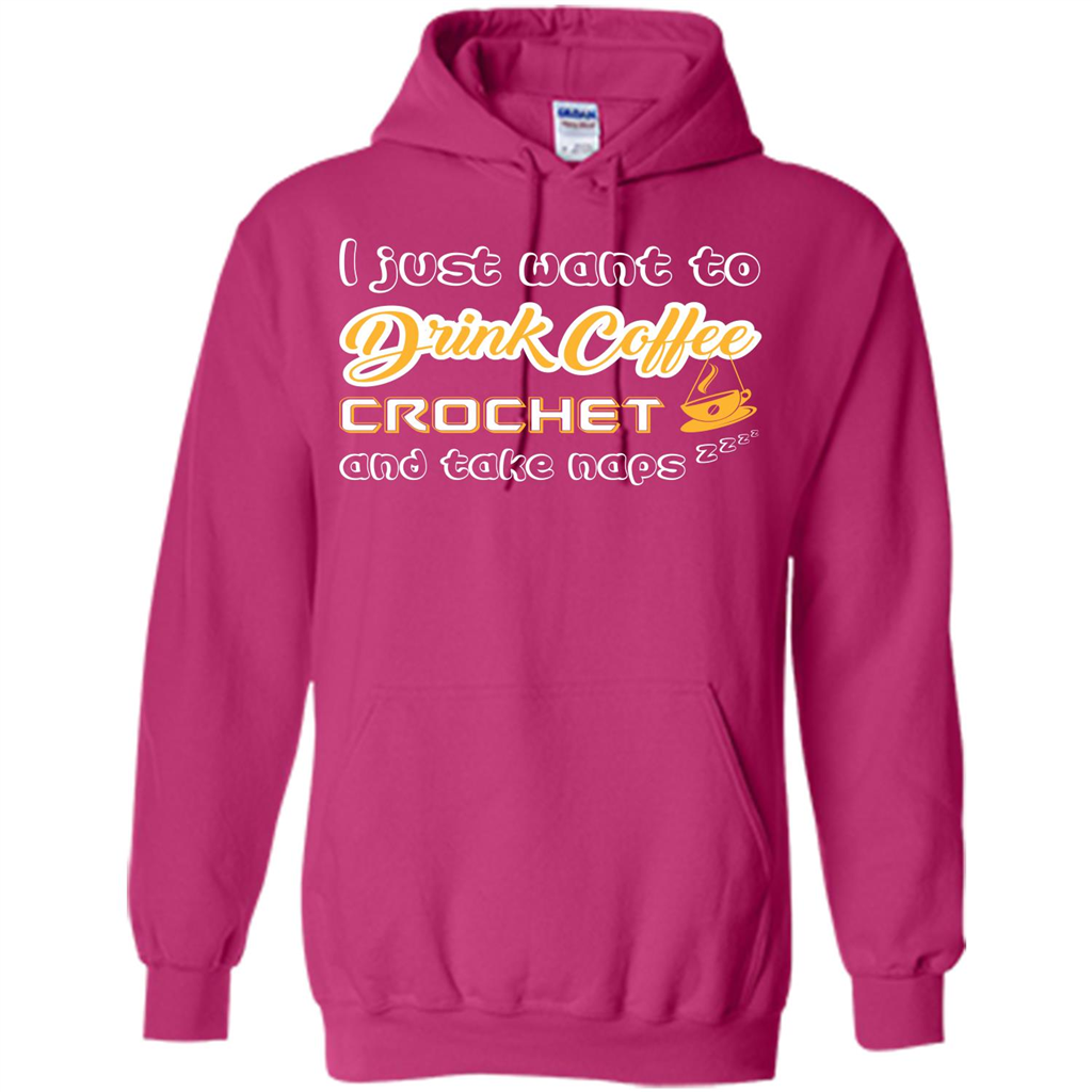 Coffee T-shirt I Just Want To Drink Coffee Crochet