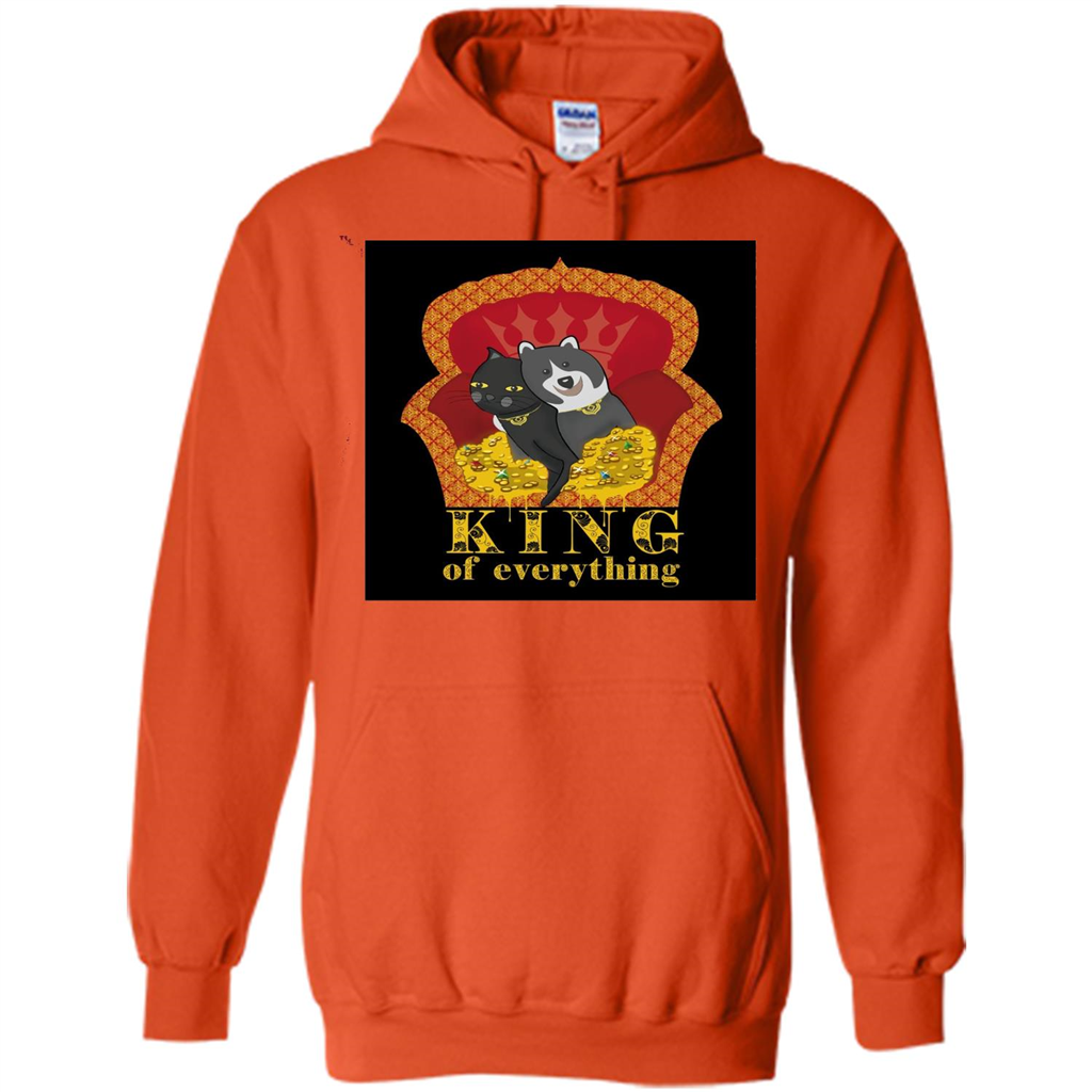 Cats And Dogs Lovers T-shirt King Of Everything Orange