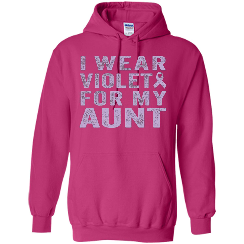 Cancer Awareness T-shirt I Wear Violet For My Aunt T-shirt Heliconia