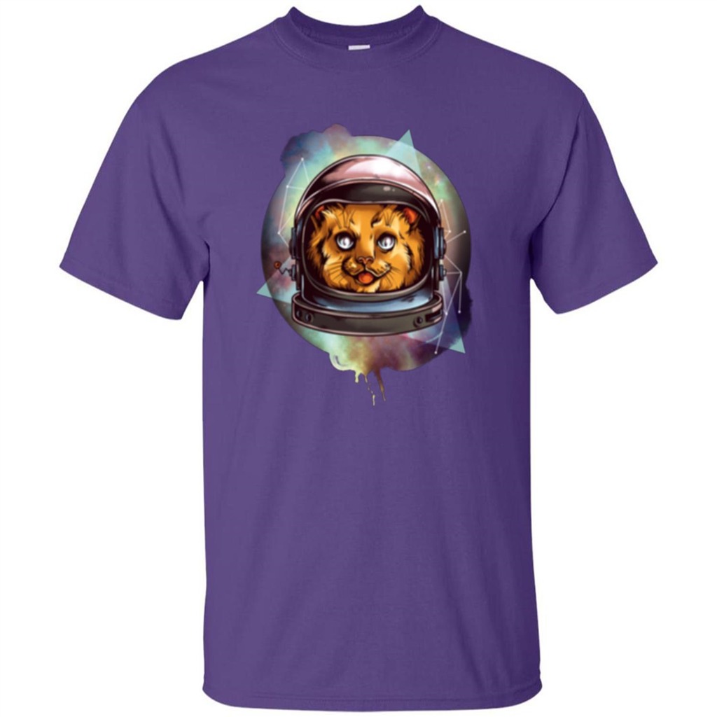 Space Kitty T-shirt Purple