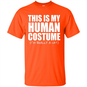 This Is My Human Costume I'm Really A Cat Halloween T-Shirt