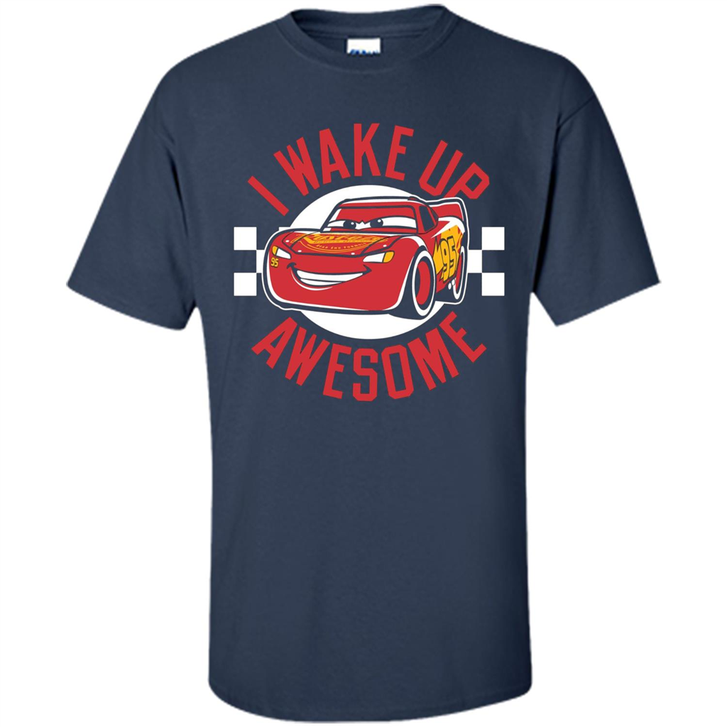 Love Car T-shirt I Wake Up Awesome Navy
