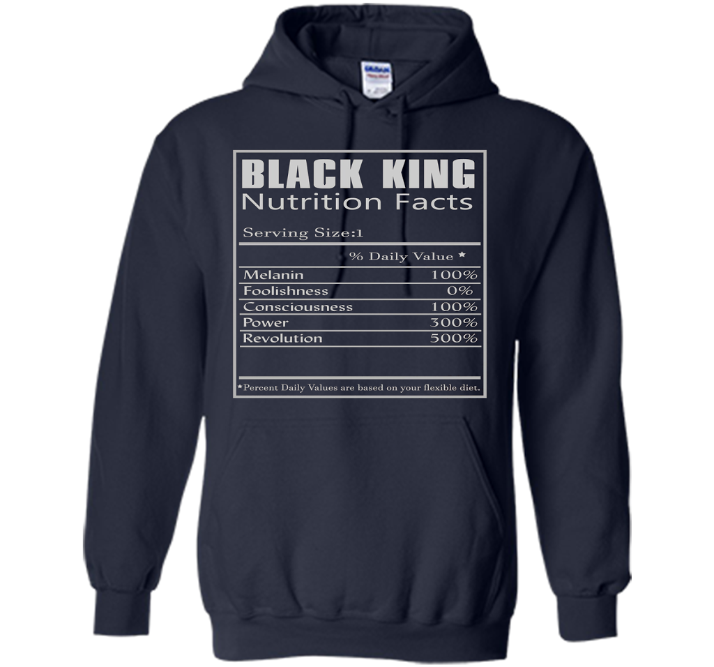 Black King Nutrition Facts T-shirt