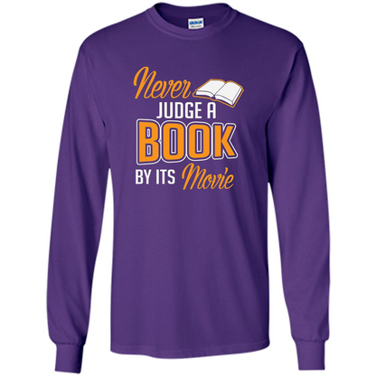 Book Reader T-shirt Never Judge A Book By It's Movie T-shirt Purple