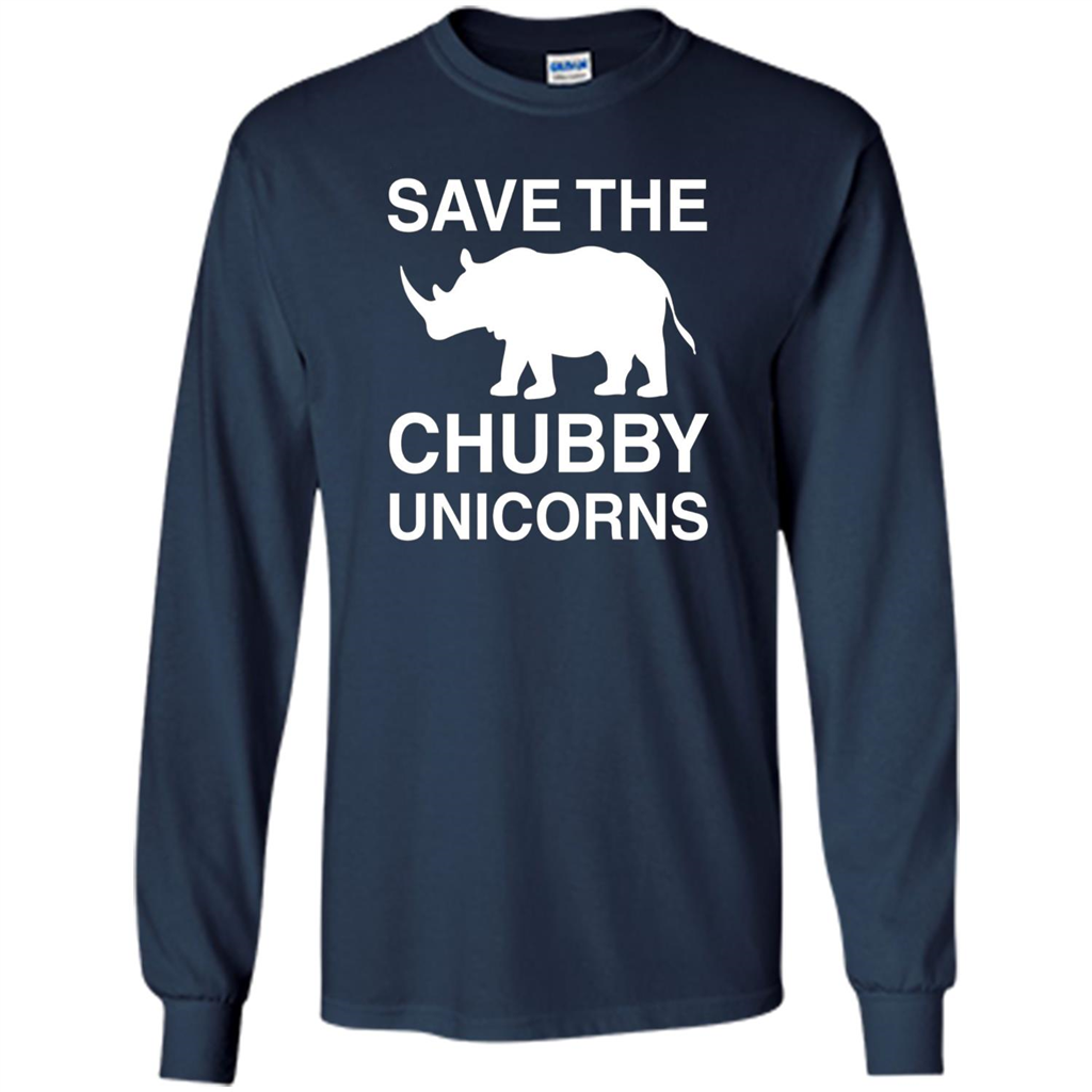 Save the Chubby Unicorns T Shirt For Men, Womens, and Kids Navy