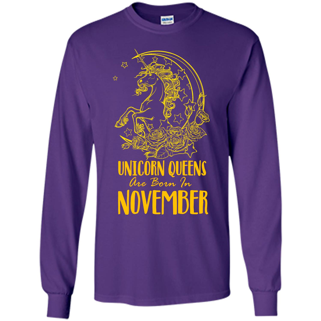 November Unicorn T-shirt Unicorn Queens Are Born In November Purple