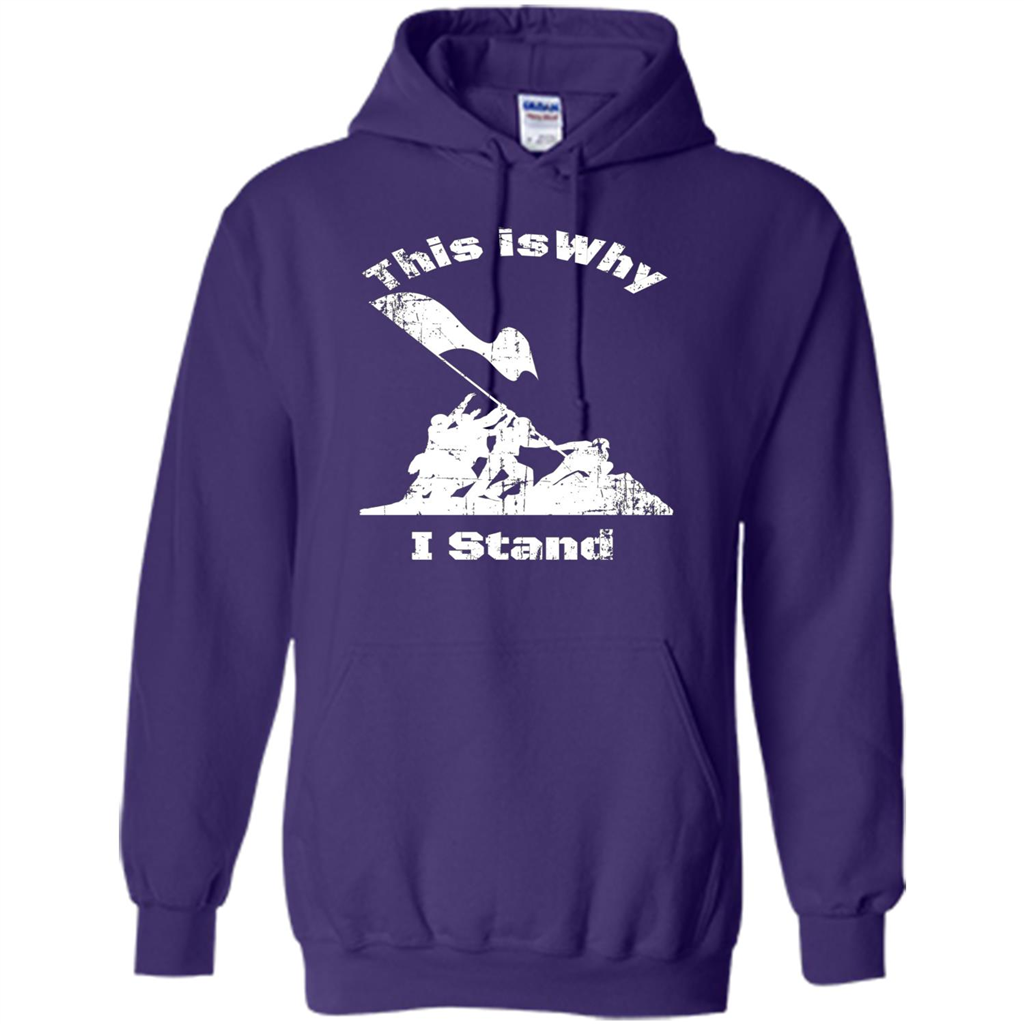 Military T-Shirt This Is Why I Stand Purple